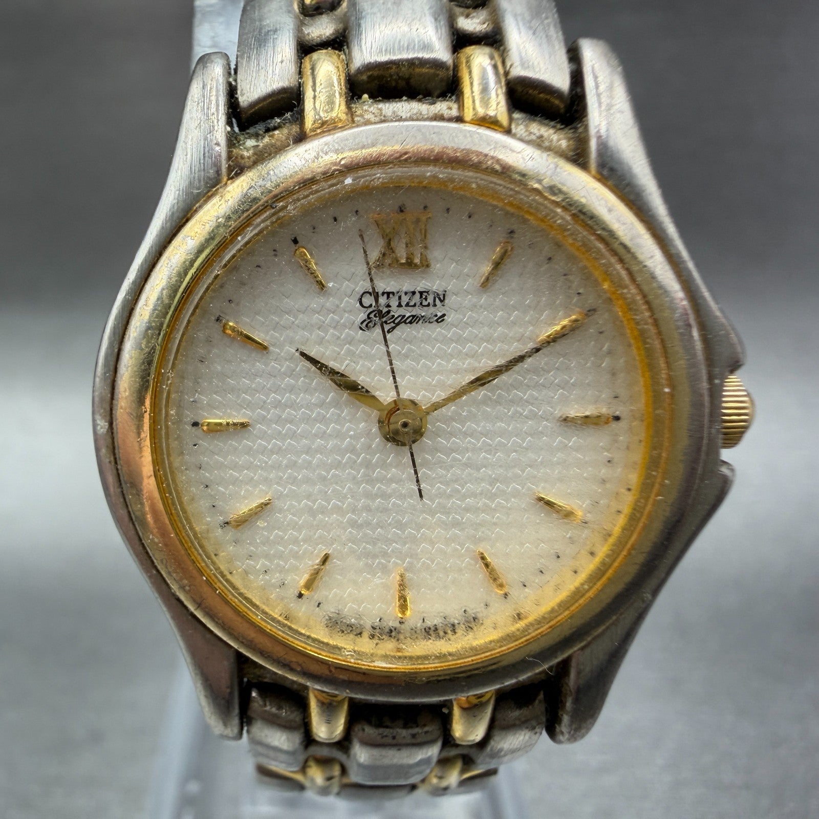 Citizen Elegance Watch Women 24mm White Dial Two Tone 5930-H06867 New Battery1