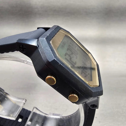 Nixon The Siren SS Digital Watch Men 36mm Blue Gold Tide Chrono Timer New Batt3