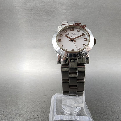 Marc Jacobs Watch Women 25mm White Dial Silver Tone Round MBM3055 New Battery5