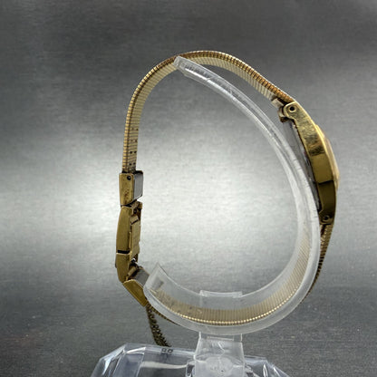 Seiko Watch Women 16mm Champagne Dial Gold Tone Round 2C20-5300 New Battery bcda8
