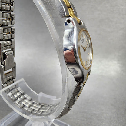 Seiko Watch Women 17mm Silver Dial Two Tone Oval 1F205B29 New Battery4
