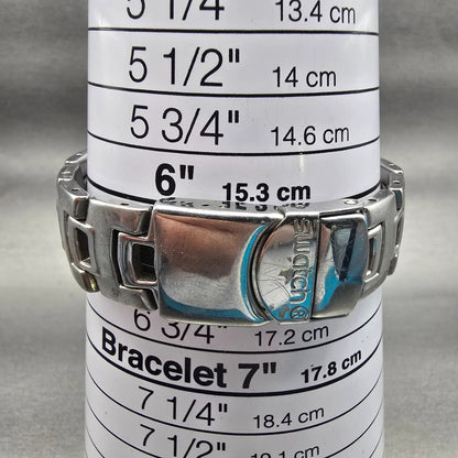 Swatch Irony New Egeria Chrono Watch Women Purple Dial Steel YMS105G New Battery9