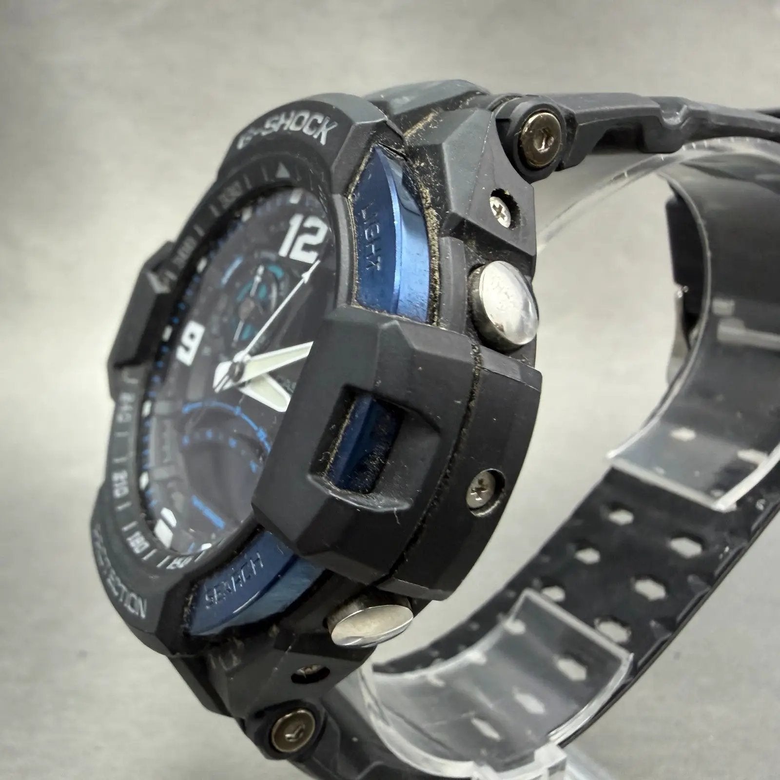 Casio G-Shock Gravity Master Watch Men 52mm Black Blue Analog Digital New Batt2