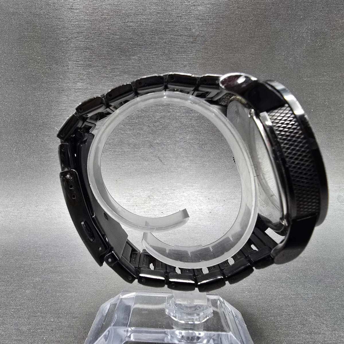 Diesel Watch Men 46mm Black Dial Black Tone Round DZ-1371 New Battery8