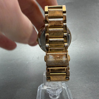 Michael Kors Parker Watch Women 39mm Rose Dial Rose Gold Tone Round New Battery7