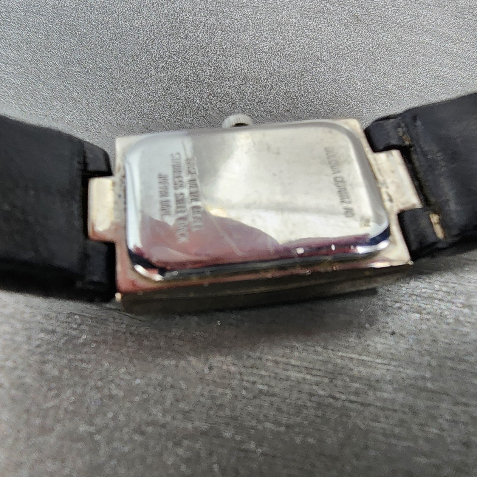 Bulova Tank Watch Women 16mm White Dial Silver Tone Rectangle 96L43 New Battery10