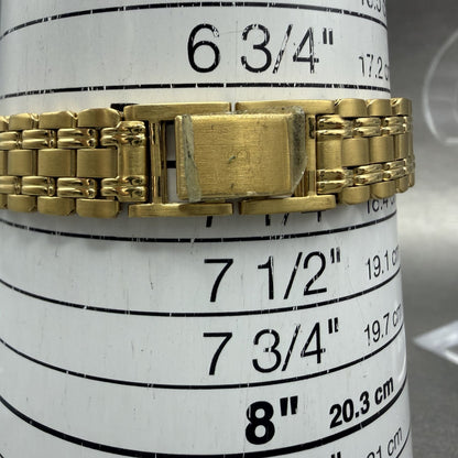Bulova Watch Women 25mm White Dial Gold Tone Round 97T44 New Battery10