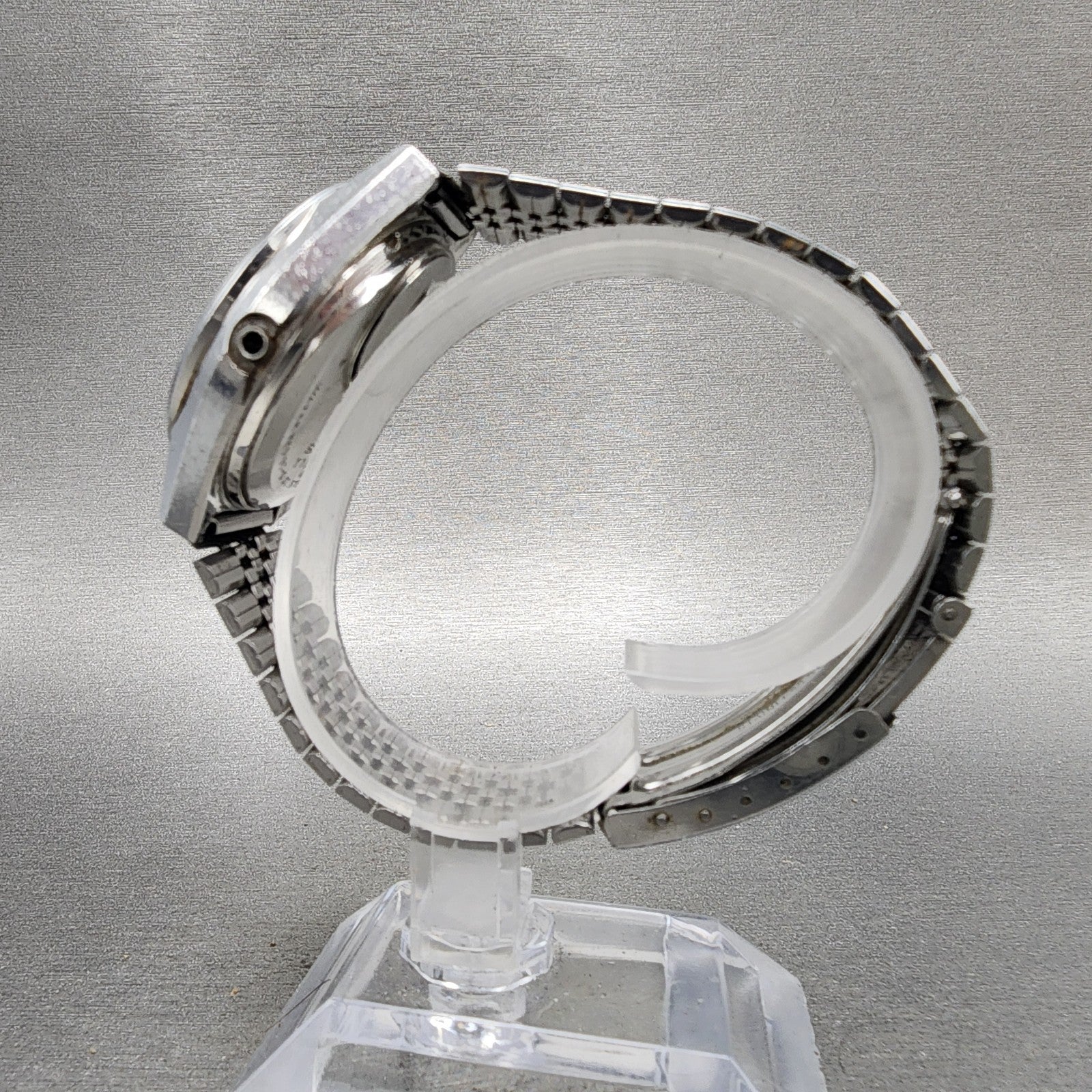 Seiko Type II Watch Men 36mm Silver Dial Silver Tone 09038120 New Battery READ!6