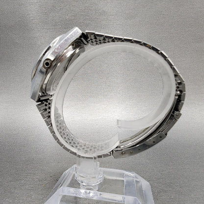 Seiko Type II Watch Men 36mm Silver Dial Silver Tone 09038120 New Battery READ!6