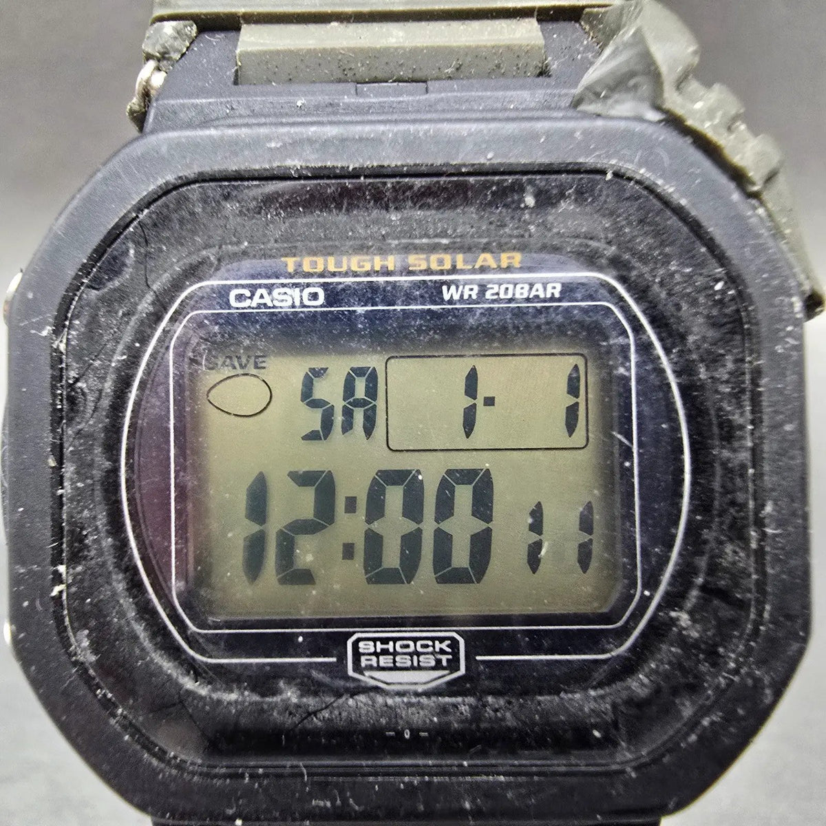 Casio G-Shock G-5700GH Watch Men 39mm Black Green Alarm Chronograph Solar PARTS2