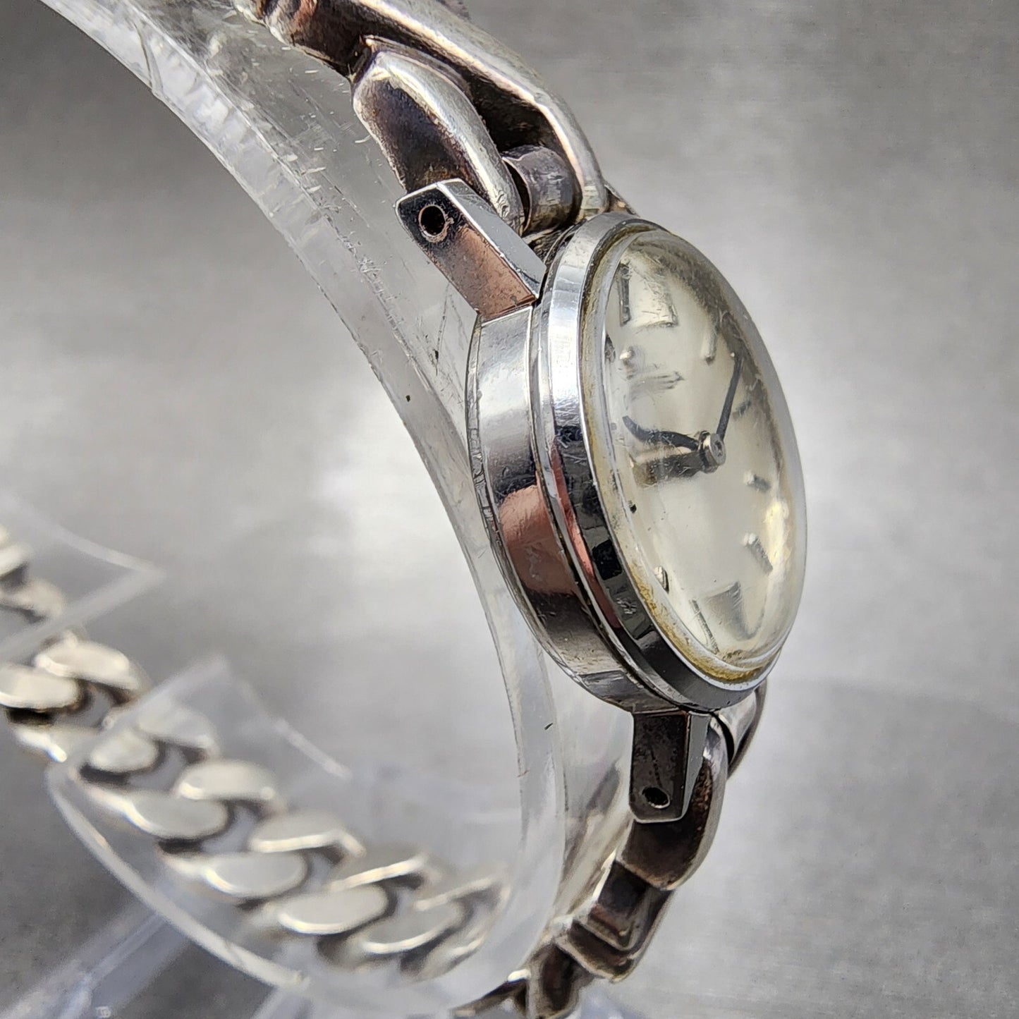 Omega Watch Women 20mm Silver Dial Steel Case 925 Silver Band Manual READ!!!!!!!3