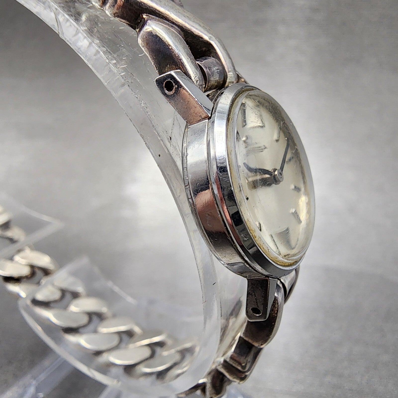Omega Watch Women 20mm Silver Dial Steel Case 925 Silver Band Manual READ!!!!!!!3