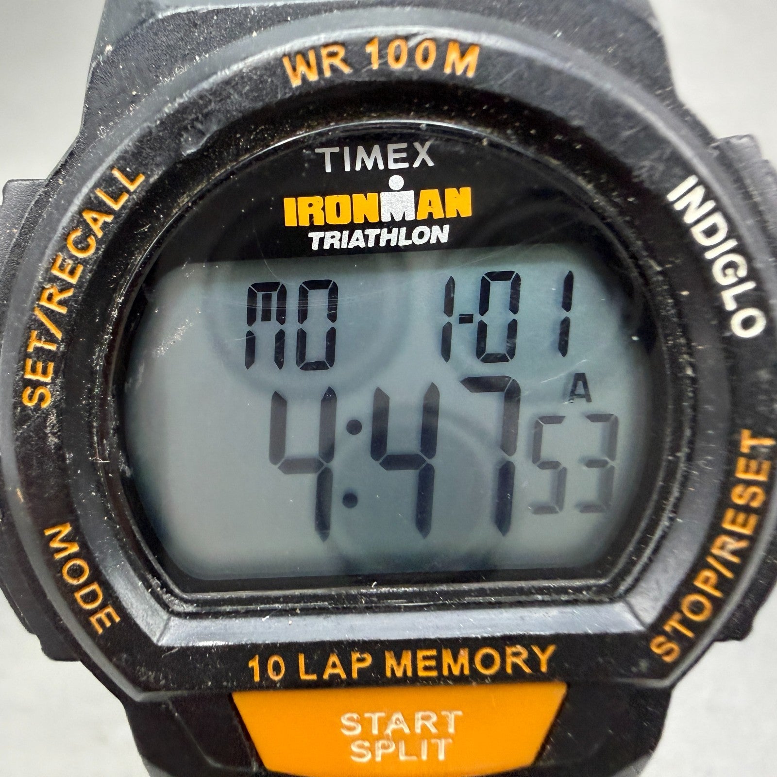 Timex Ironman Triathlon Watch men 39mm Digital Black Alarm Chrono New Battery1