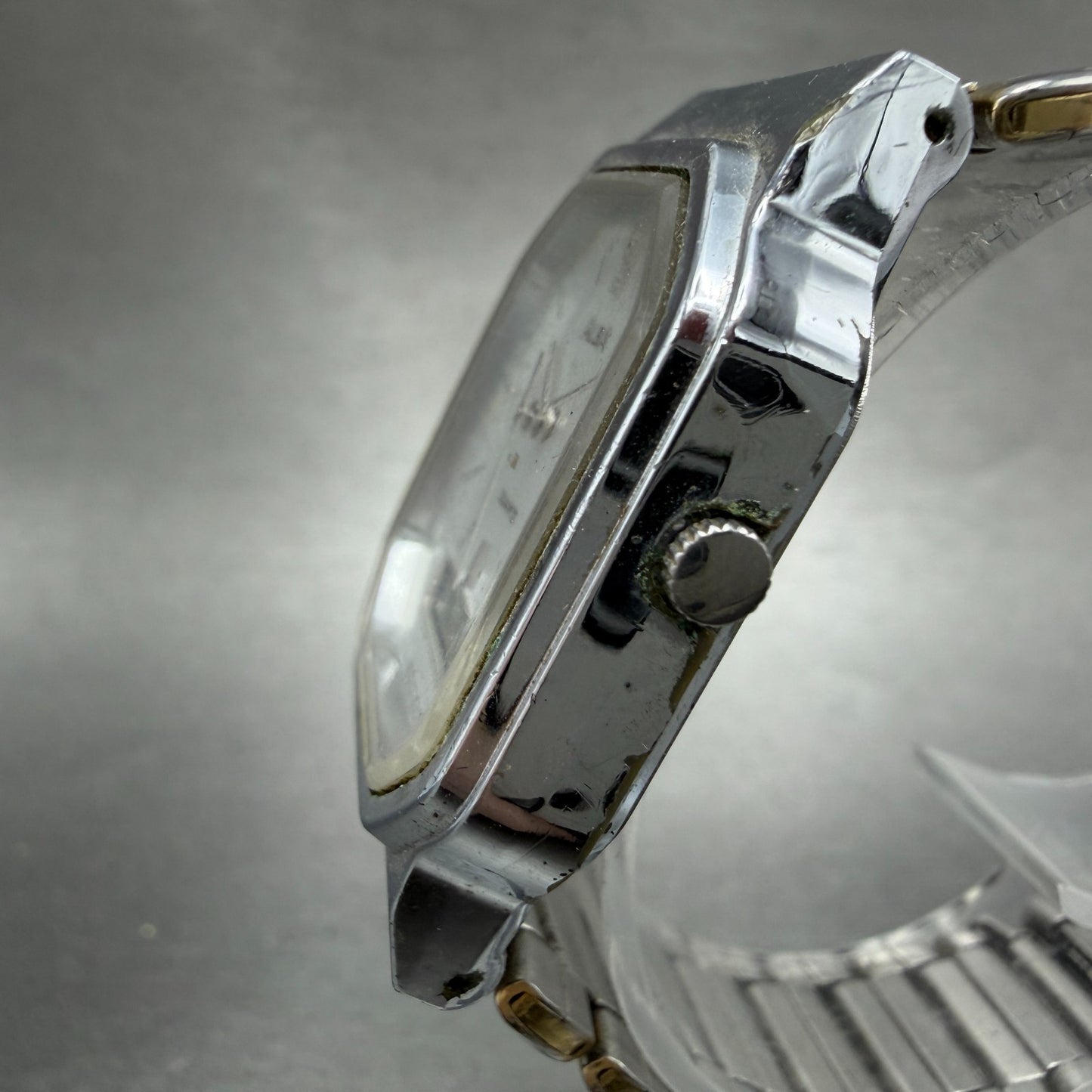 Seiko ALBA Watch Men 32mm Silver Dial Two Tone Analog Digital Alarm Chron NewBat2