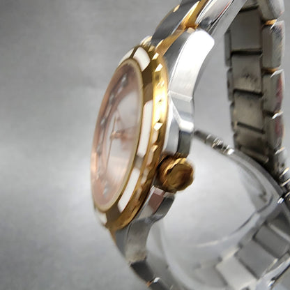 Bulova Diamond Watch Women 32mm MOP Dial Two Tone Round 98P134 New Battery BA122