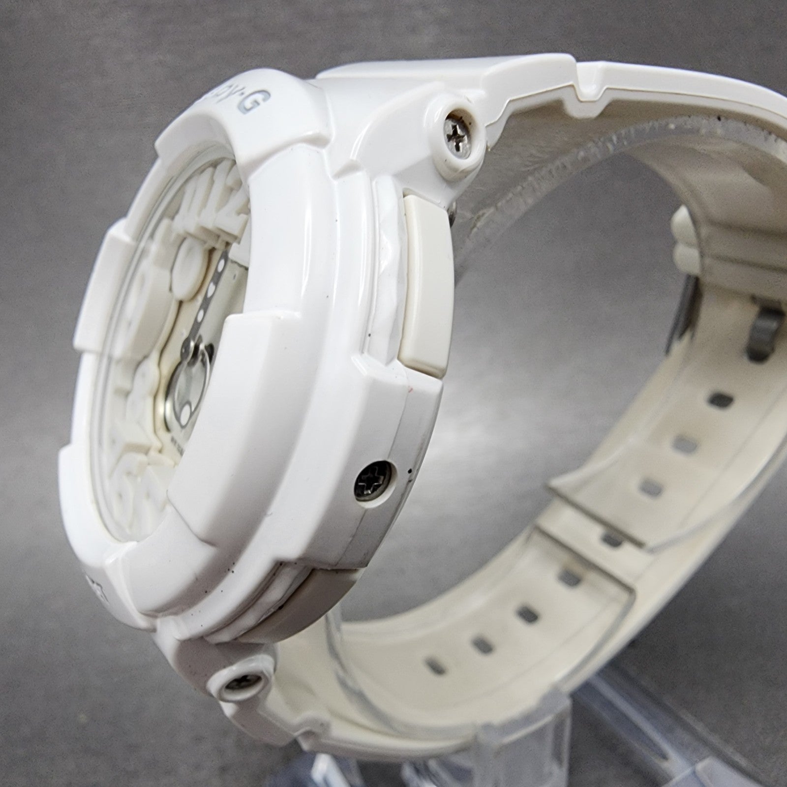 Casio BabyG BGA131 Watch Women 43mm White Tone Analog Digital New Battery2