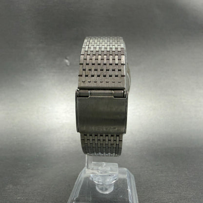 Casio Casiotron Watch Men 32mm Digital Daydate Oval 49CS-35 Vintage PARTS8