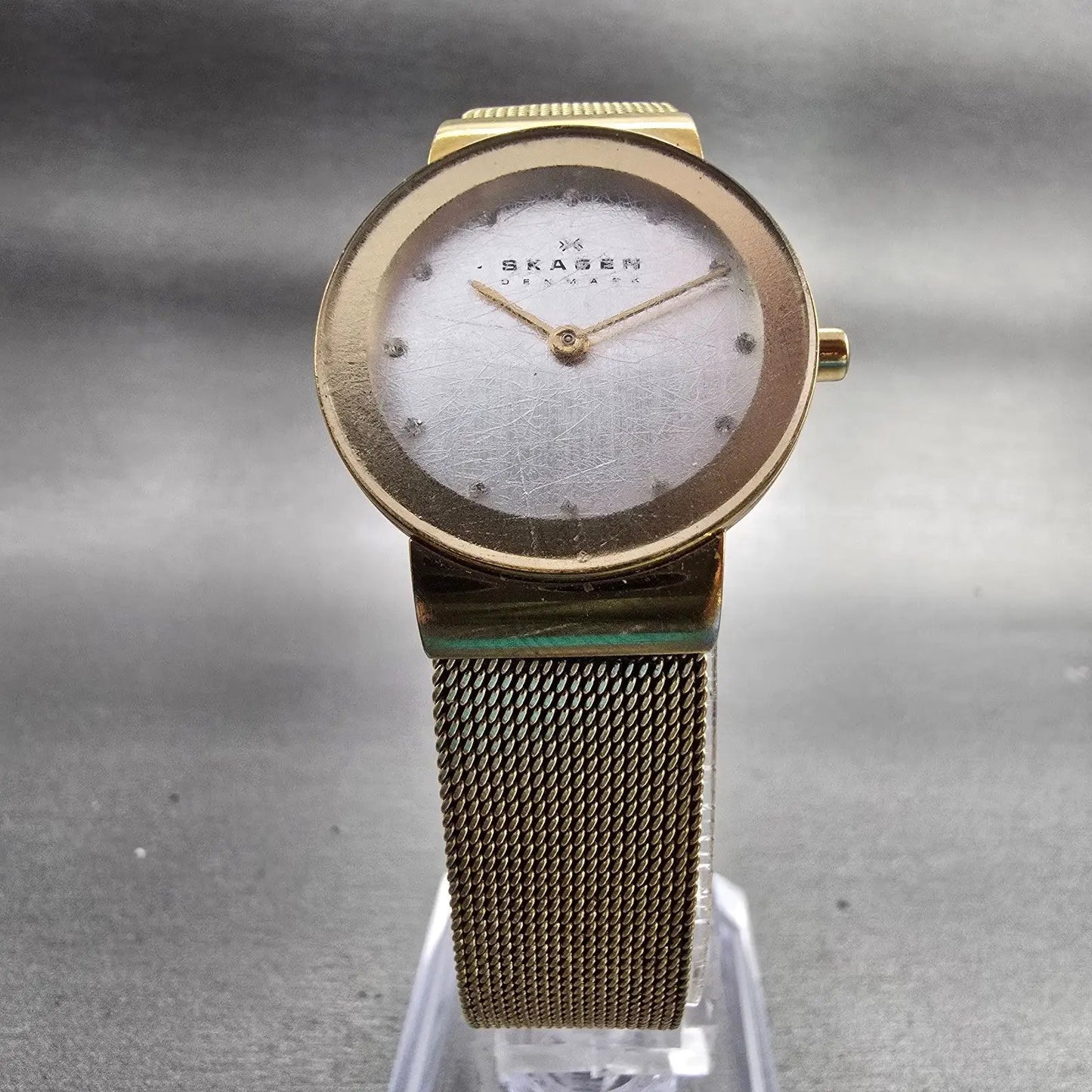 Skagen Freja Watch Women 26mm Silver Dial Gold Tone Round 358SGGD New Battery5