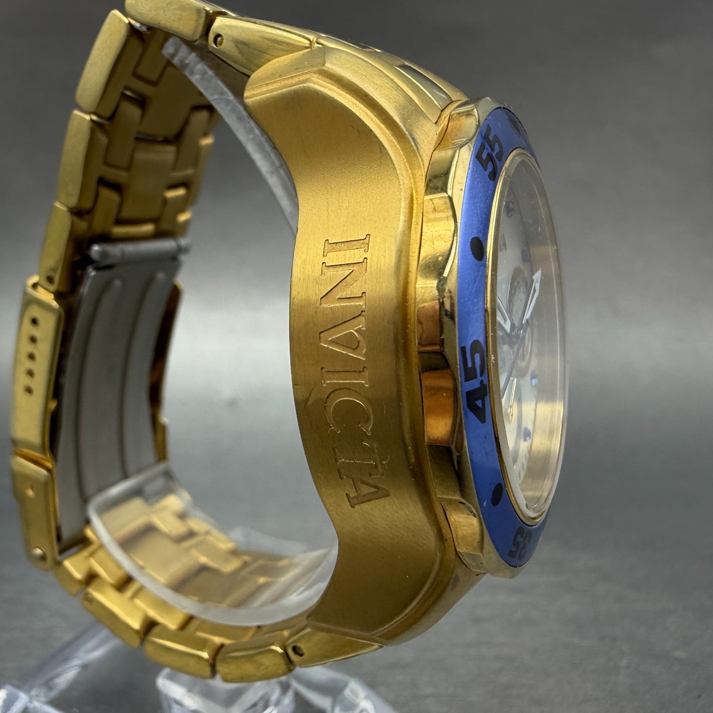 Invicta Pro Diver Watch Women 38mm MOP Dial Gold Daydate Round 17558 New Batt3