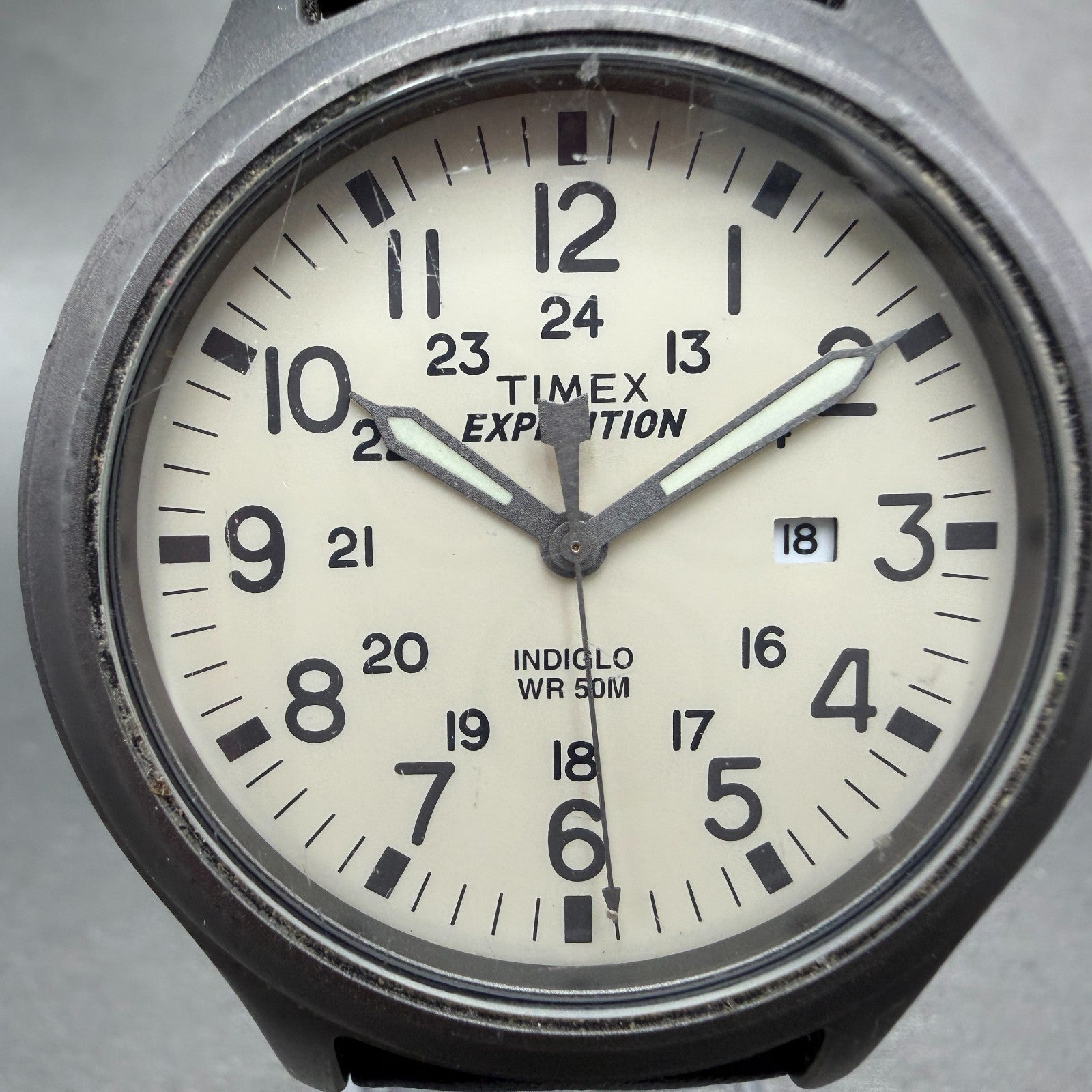 Timex Expedition Scout Watch Men 43mm White Dial Steel Date T49963 New Battery1