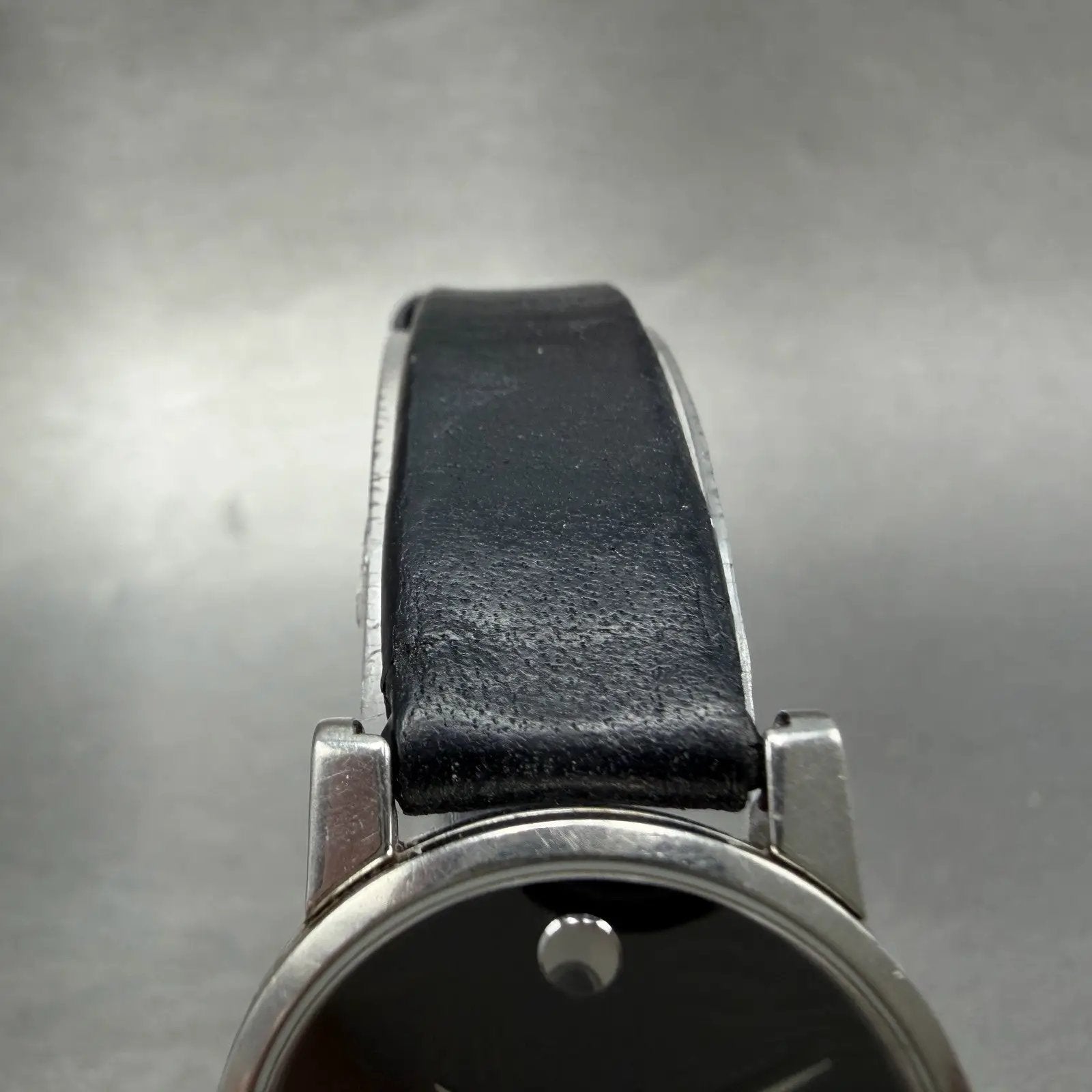 Movado Museum Watch Women 25mm Black Dial Steel Round 84.A1.845 New Battery ACB4