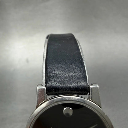 Movado Museum Watch Women 25mm Black Dial Steel Round 84.A1.845 New Battery ACB4