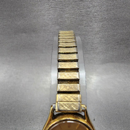 Seiko Watch Women 20mm Champagne Dial Gold Tone Round 20210029 New Battery4