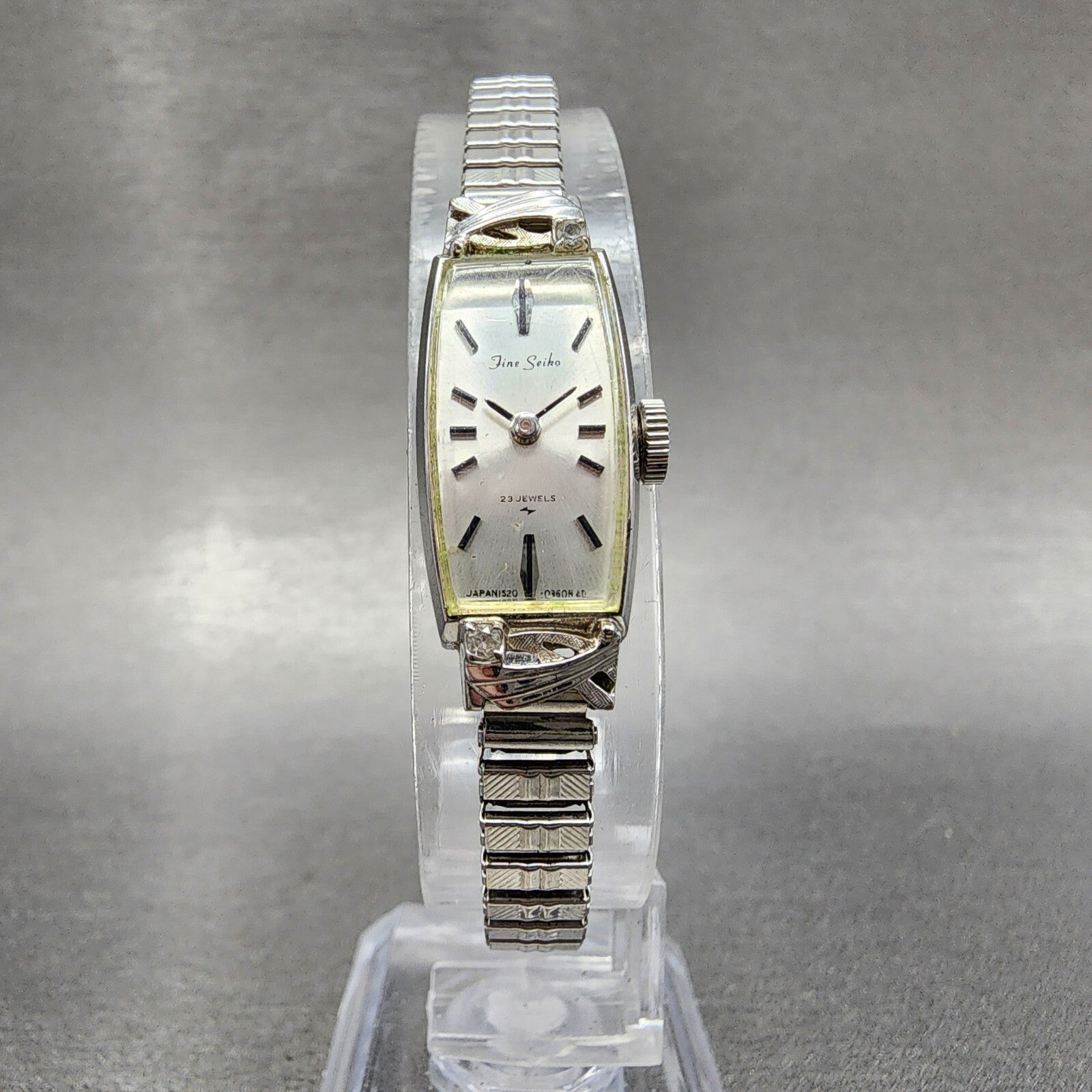 Seiko Fine Seiko Watch Women 12mm Silver Dial Silver Tone Manual 15203370 Runs5