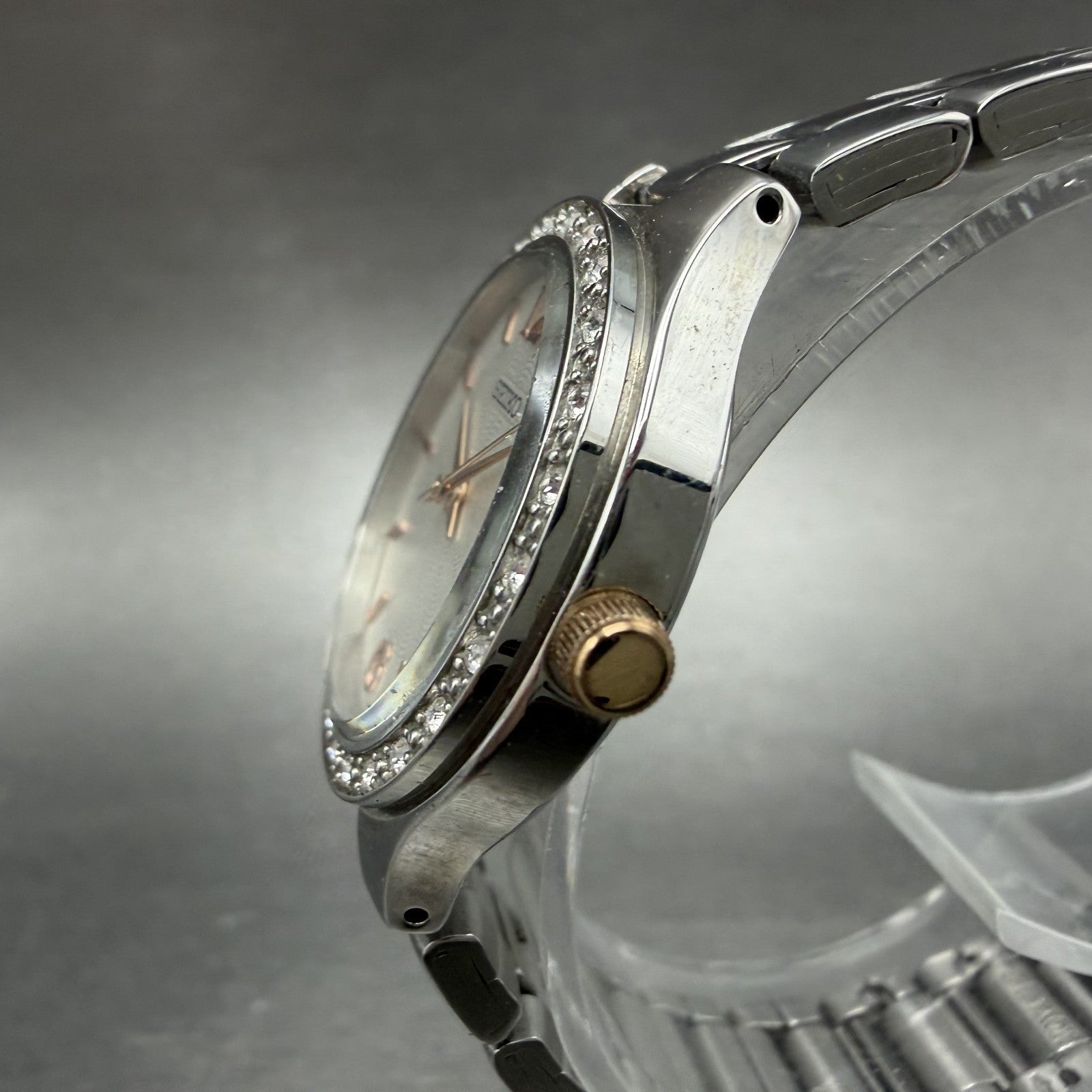 Seiko Watch Women 28mm Silver Dial Silver Tone Round Date 6N22-00D0 New Battery2