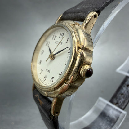 Seiko Alba Estate Watch Women 23mm White Dial Gold Tone V401-0240 New Battery2