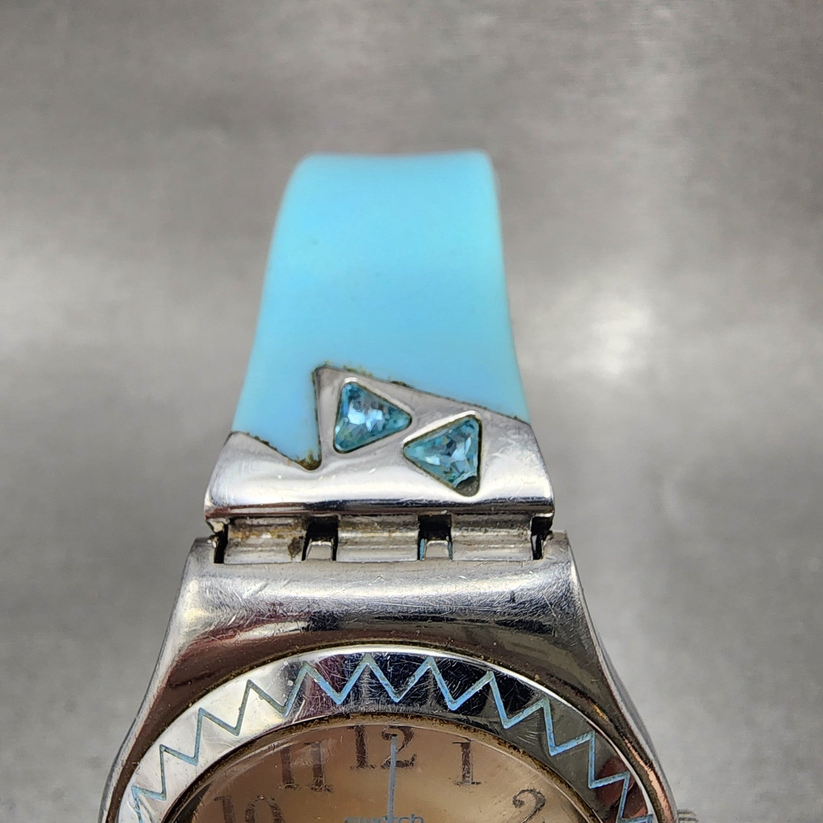 Swatch Irony Medium Ellazul Watch Women 33mm Silver Dial Silver Tone New Battery4