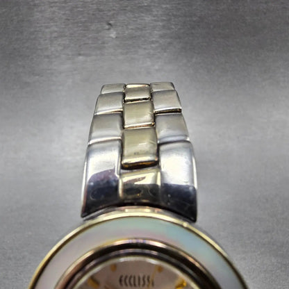 Ecclissi Watch Women 27mm Silver Dial Two Tone Sterling Silver 32250 New Battery5