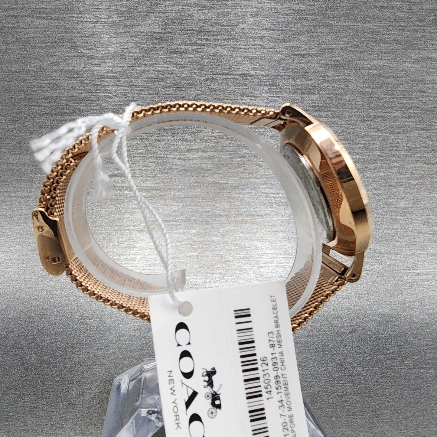 Coach Perry Horse Watch Women 36mm White Dial Rose Gold Tone Round 145031268