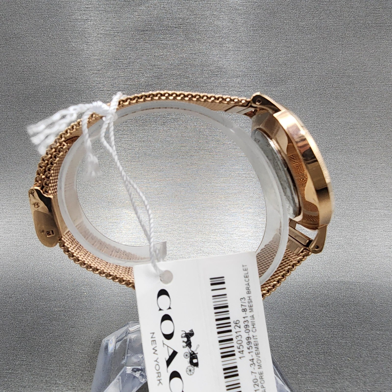 Coach Perry Horse Watch Women 36mm White Dial Rose Gold Tone Round 145031268