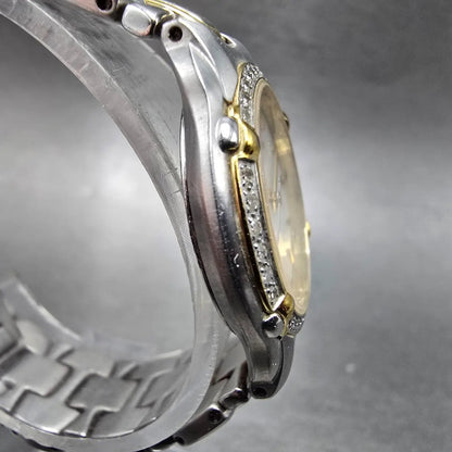 Bulova Accutron Watch Women 26mm MOP Dial Two Tone Diamonds New Batt 28R063
