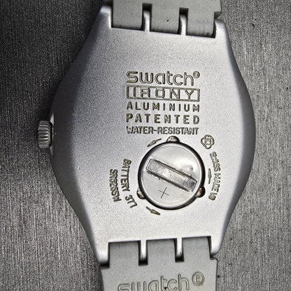 Swatch IRONY Silver Effect Watch Men Silver Dial Silver Date YGS4032 New Battery10
