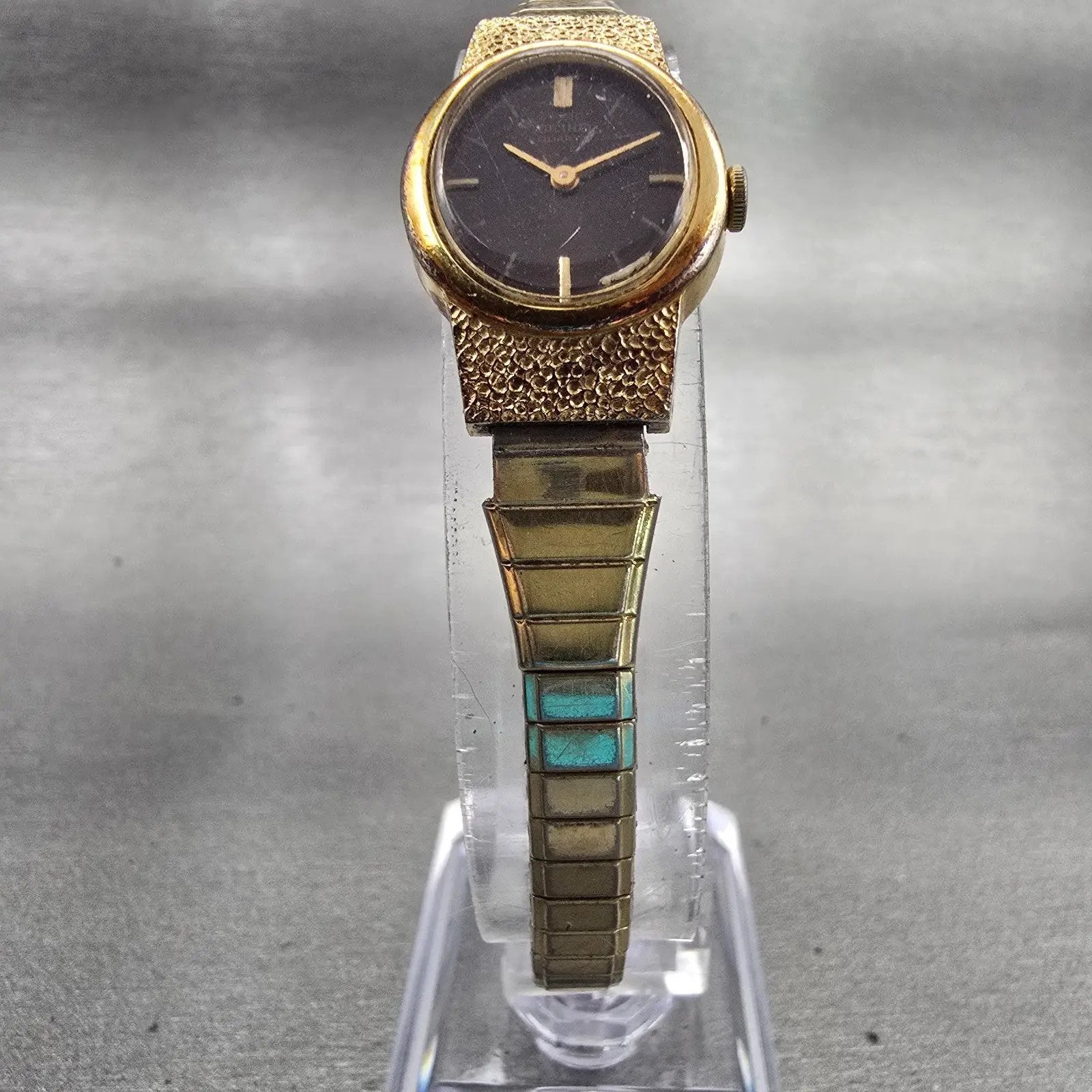 Seiko Watch Women 18mm Brown Dial Gold Tone Oval 1400-7379 Vintage New Battery5