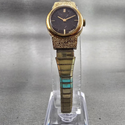 Seiko Watch Women 18mm Brown Dial Gold Tone Oval 1400-7379 Vintage New Battery5