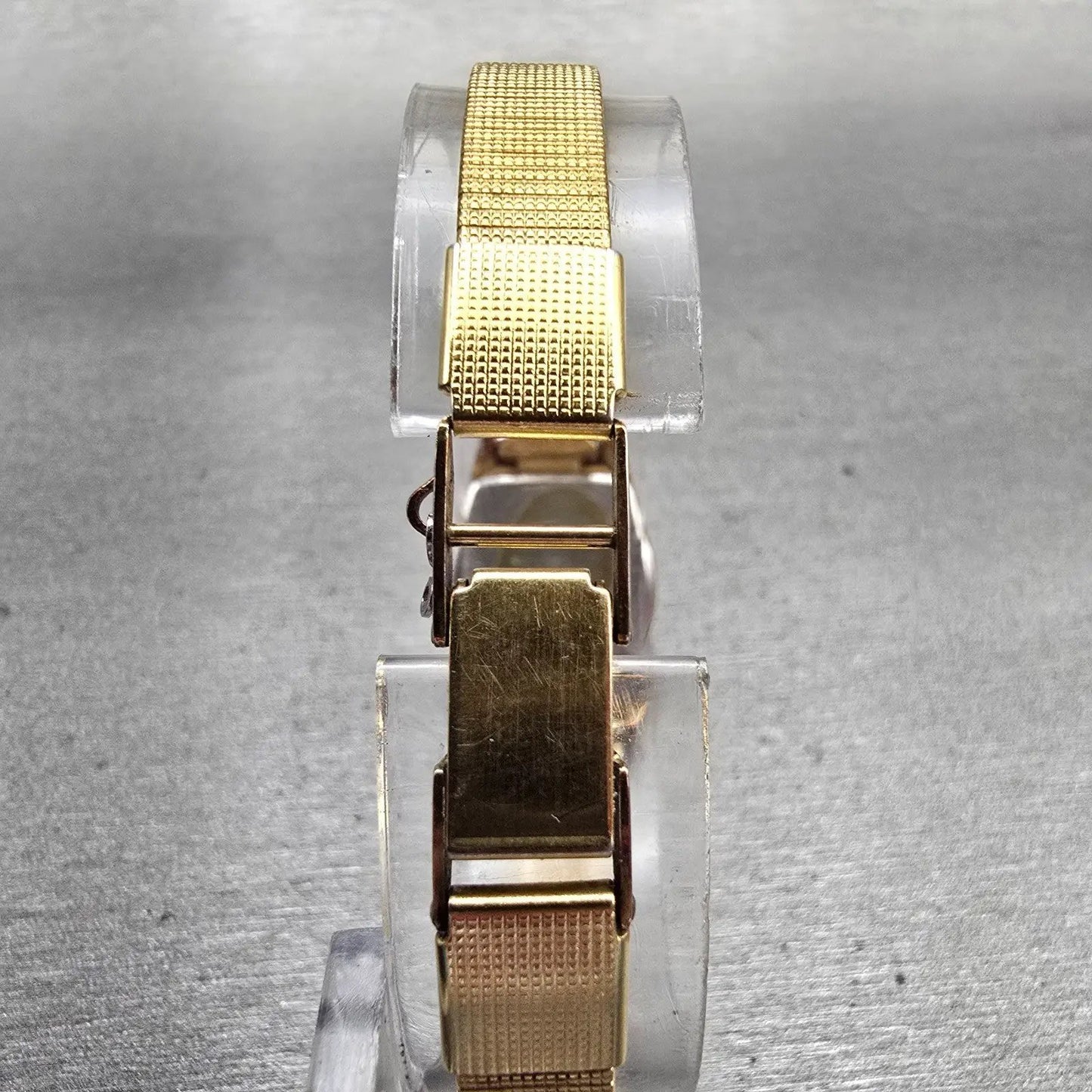 Seiko Watch Women 18mm Gold Dial Gold Tone Hexagon 2C20-8440 New Battery Vintage7