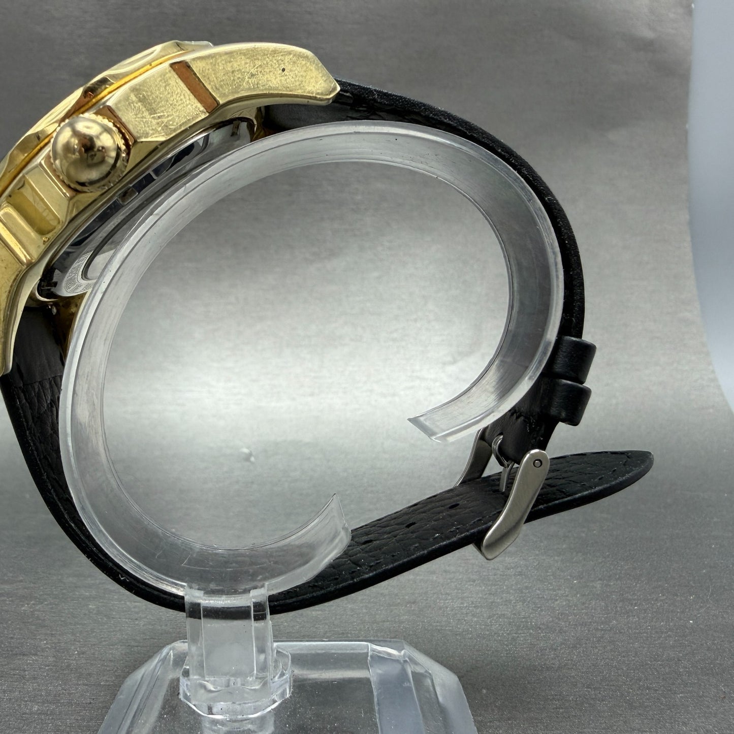 Invicta Dive Watch Men 44mm Black Dial Gold Tone Date Automatic 3505 Runs7