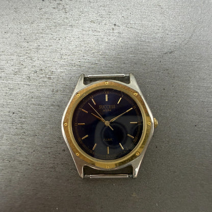 Seiko Alba Success Watch Unisex 32mm Blue Dial Two Tone V701-6320 New Battery0
