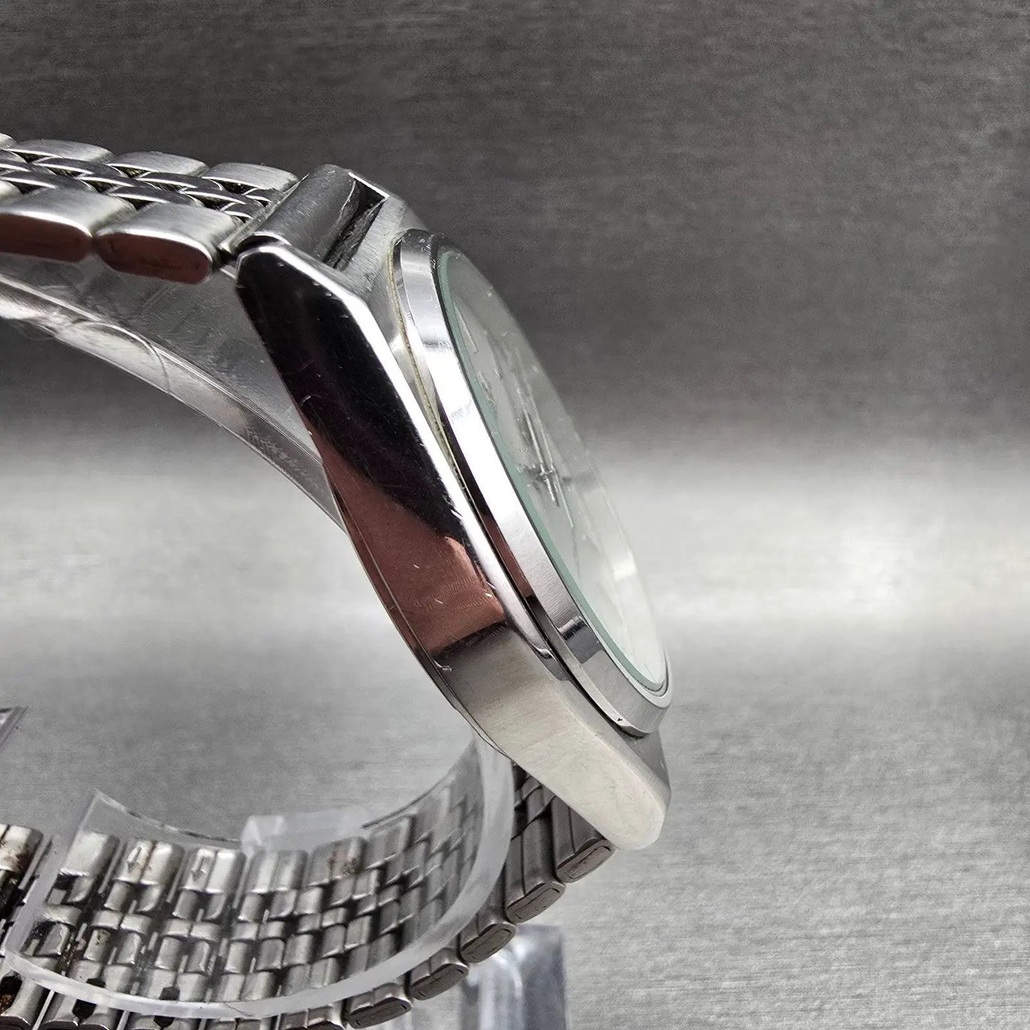 Seiko Alba Watch Men 35mm Silver Dial Silver Tone Daydate Y143-8280 New Battery3