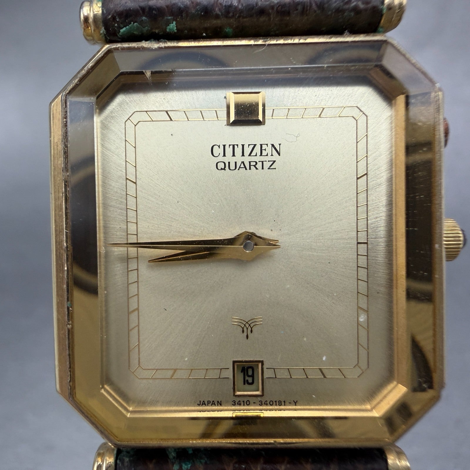 Citizen Watch Unisex 26mm Champagne Dial Gold Tone Date 3450-340141 PARTS2