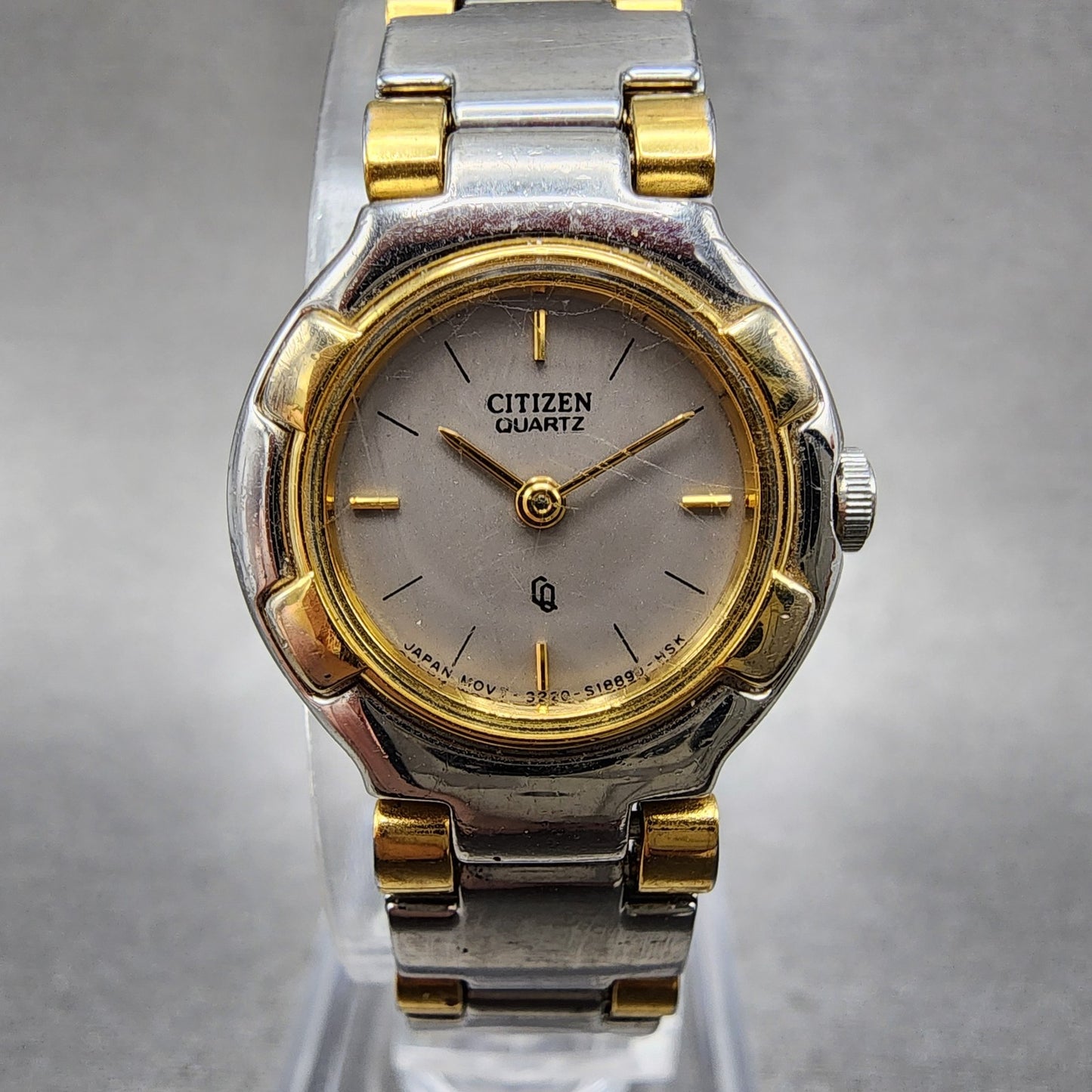 Citizen CQ Watch Women 20mm Silver Dial Two Tone Round 3220S05154 New Battery0