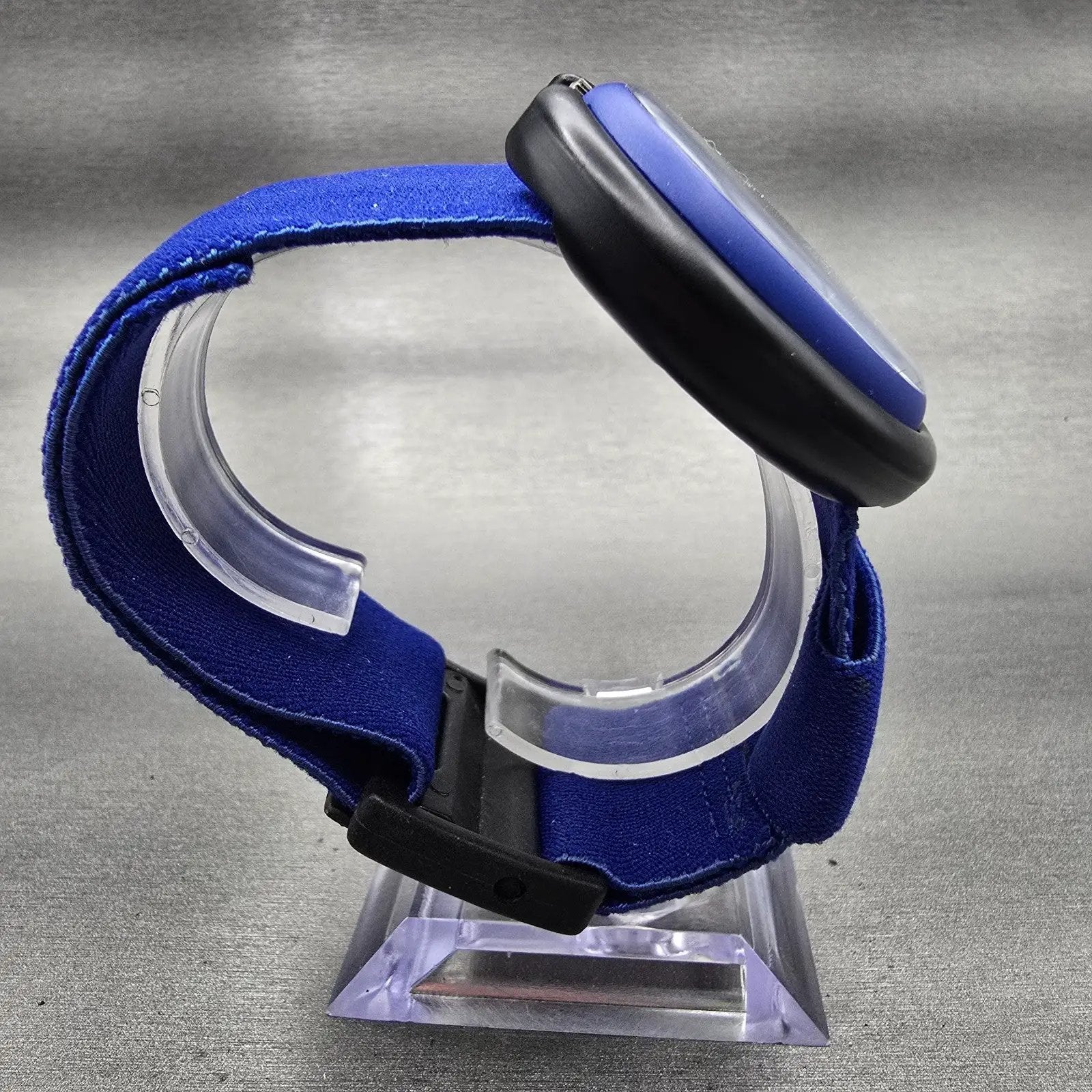 Pop Swatch BLUE RIBBON Watch Unisex White Dial Blue Case Round BS001 New Battery8