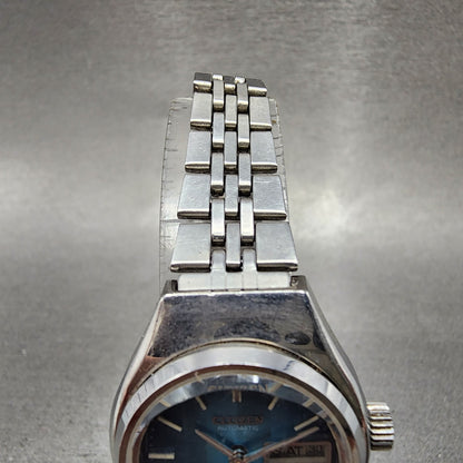 Citizen Automatic Watch Women 26mm Blue Dial Silver Tone Daydate Runs 6600 VTG4