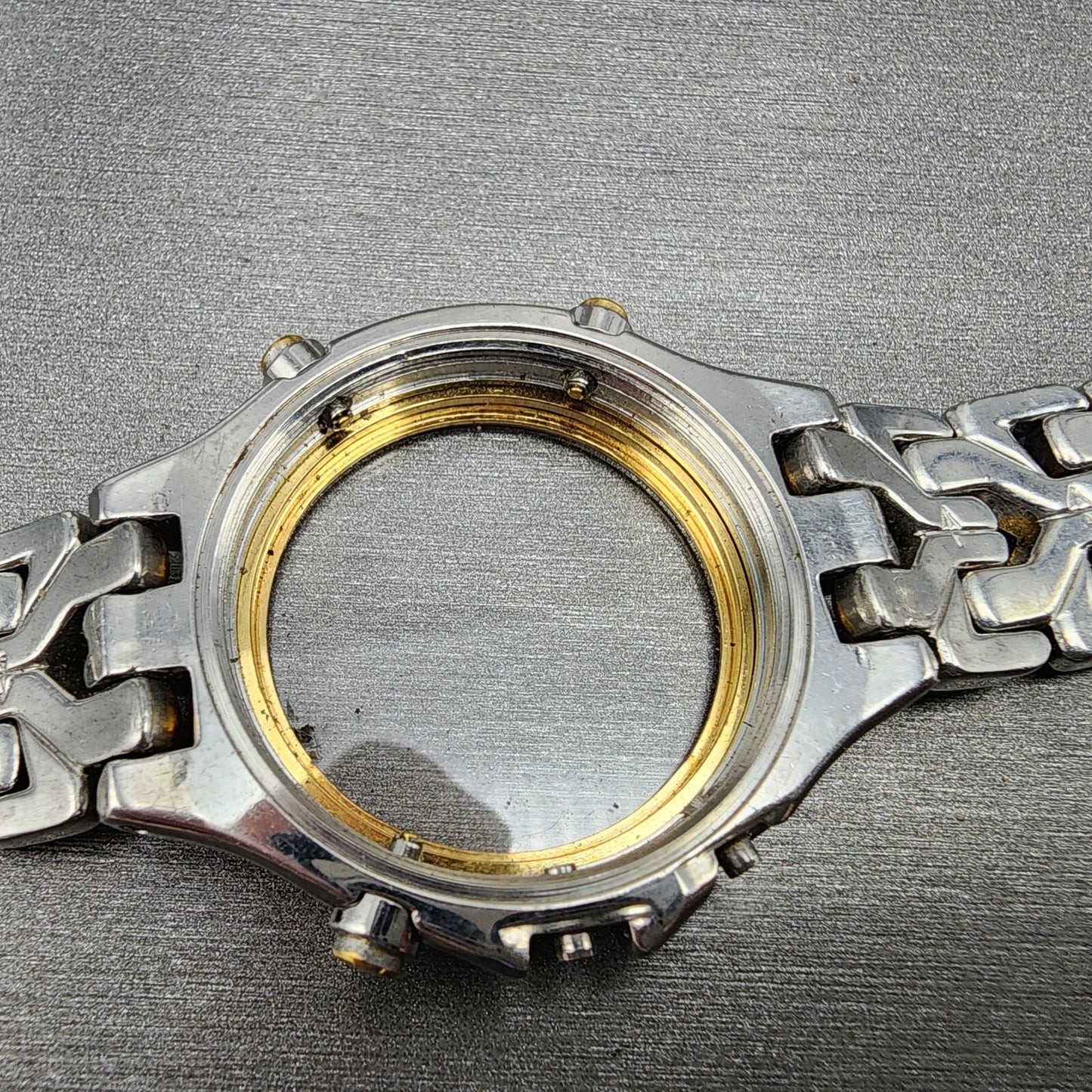 Seiko 7T326G20 Watch Case 37mm Two Tone Bracelet Round Chronogrpah Steel12