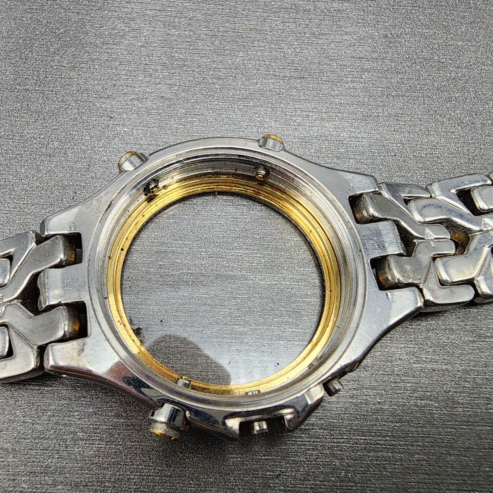 Seiko 7T326G20 Watch Case 37mm Two Tone Bracelet Round Chronogrpah Steel12