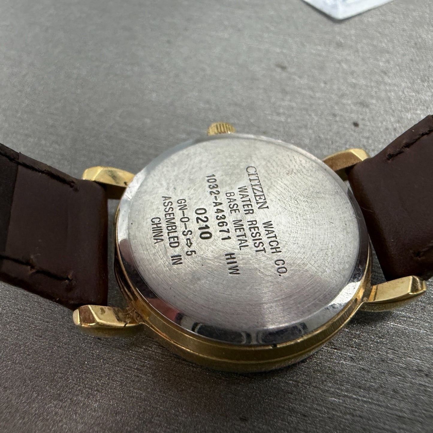 Citizen Watch Women 25mm Cream Dial Gold Tone Round 1032-A43671 New Battery ABC9