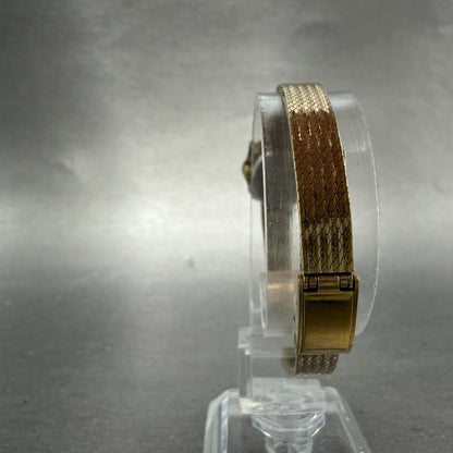 Armitron Deaville Watch Women 19mm Champagne Dial Gold Tone Oval New Battery7